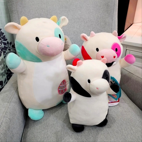 BNWT~ 10 " Connor, 12" Caedyn & 14" Belana Hugmee Squishmallow Cows 🐄 Bundle - Picture 5 of 10